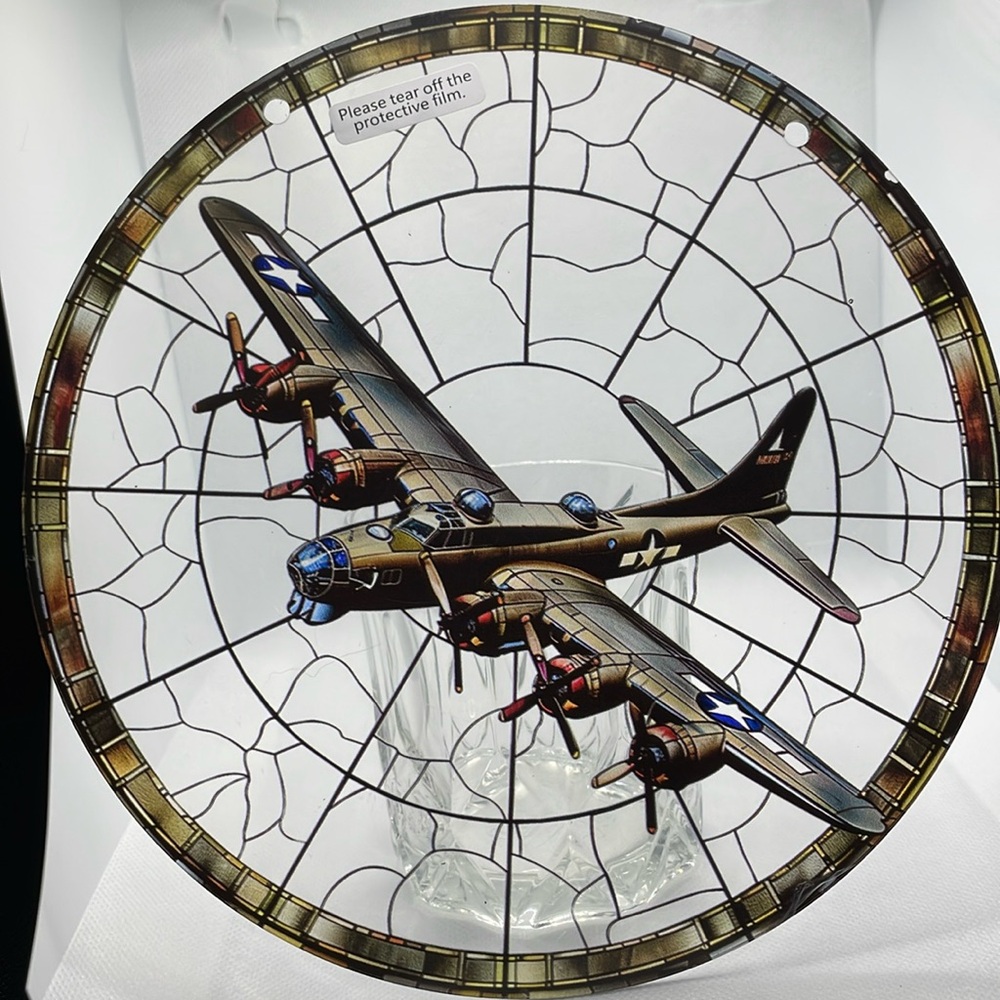 Suncatcher Acrylic Jet Airplane Decoration 7.5” Home Cabin Decor Aviation Design